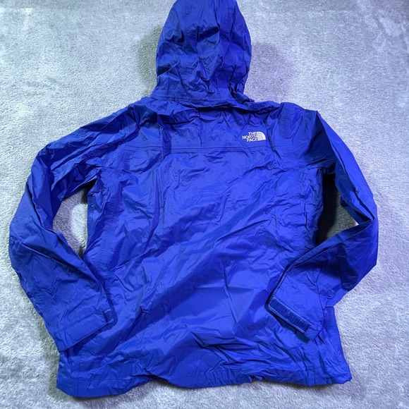 The North Face Blue Full Zip Hooded Rain Jacket Lightweight‎ Water Resist Hyvent - Picture 8 of 14